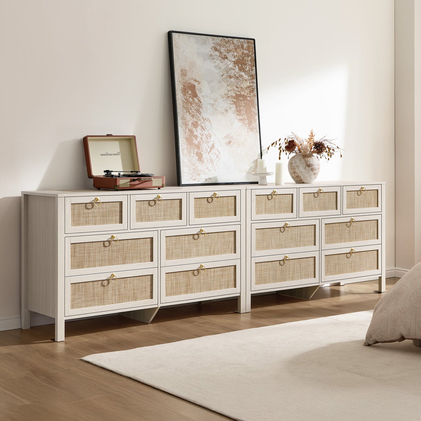 Terra White 7 Drawers Dresser