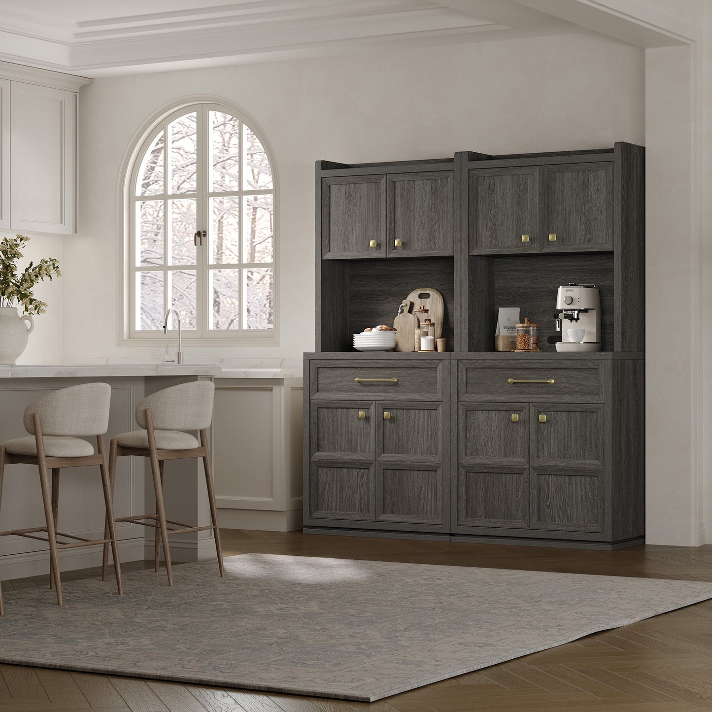 Helio White Pantry Cabinet