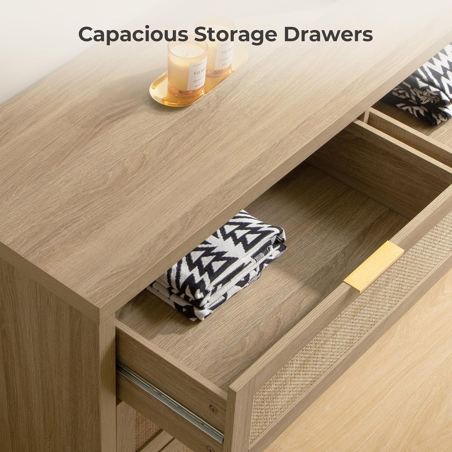 Savanna Nightstand and 6-Drawers Dresser Set
