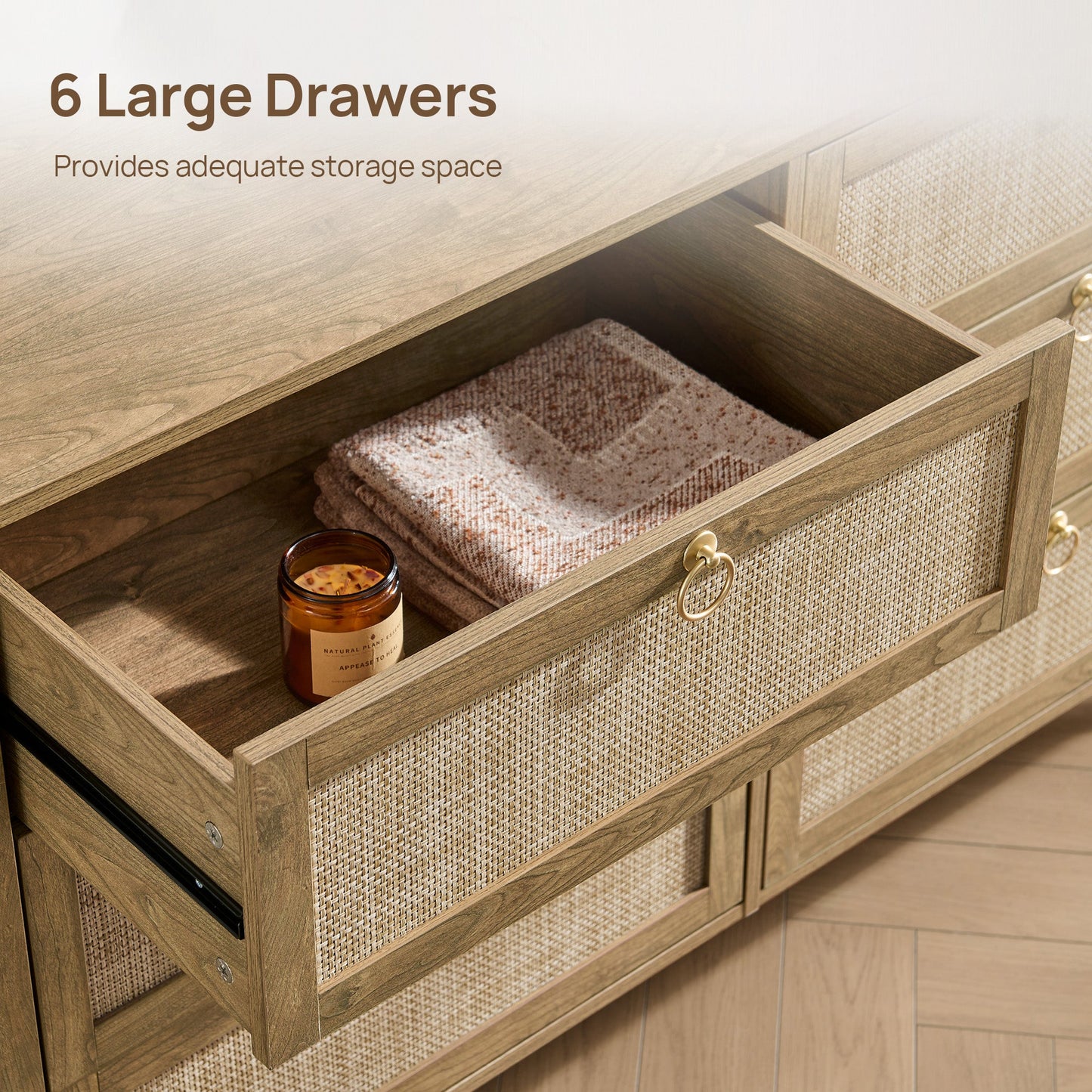 Terra 6 Drawers Dresser And 3 Drawers Nightstands Sets