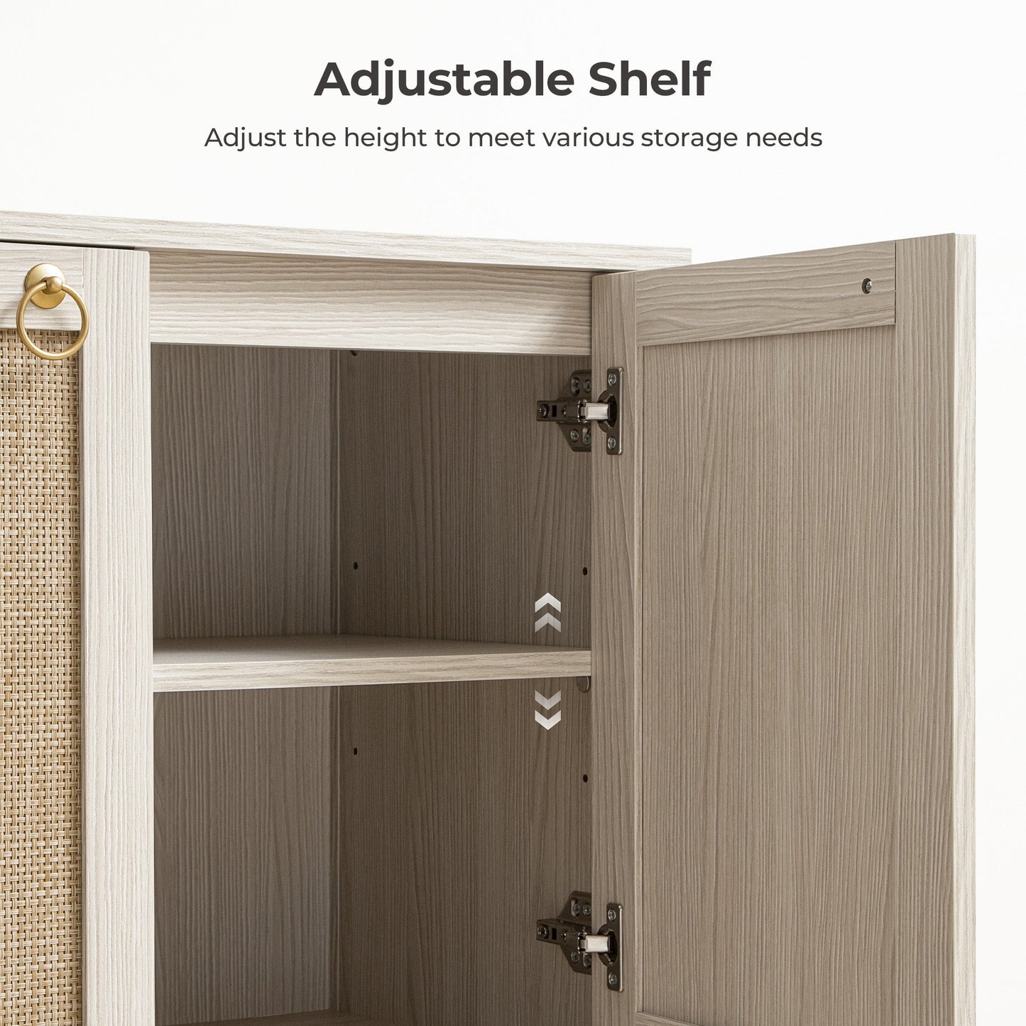 Terra 4 Doors Sideboard and 3 Drawers Nightstands Set for Living Room