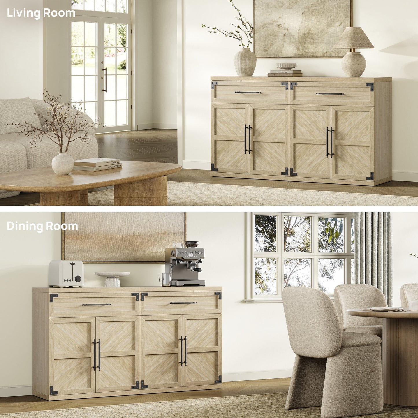 Willow Sideboard with 1 Drawer and 2 Doors for Living Room