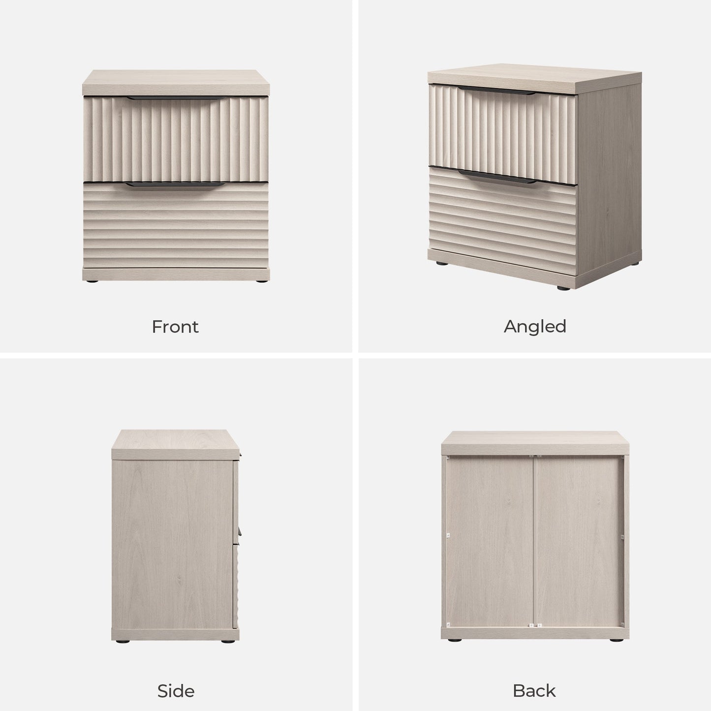 Stria Nightstand with Storage