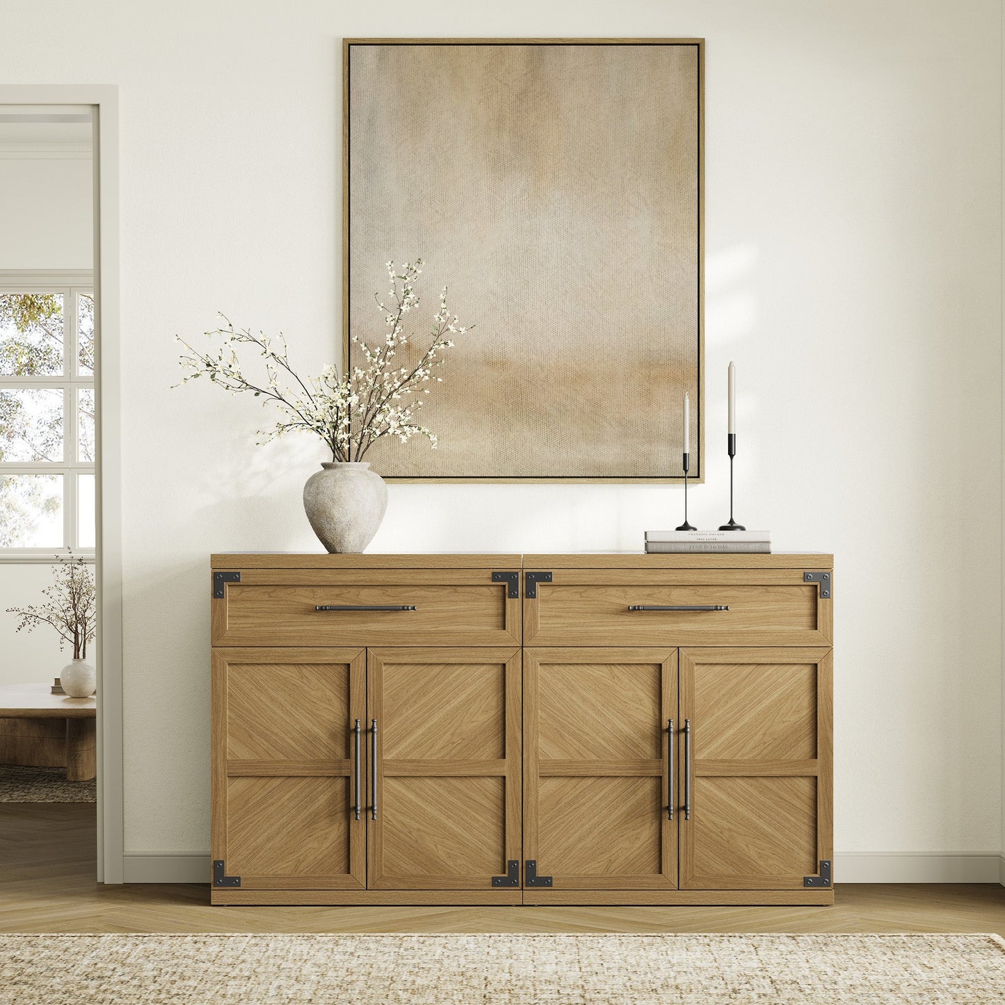 Willow Sideboard with 1 Drawer and 2 Doors for Entryway