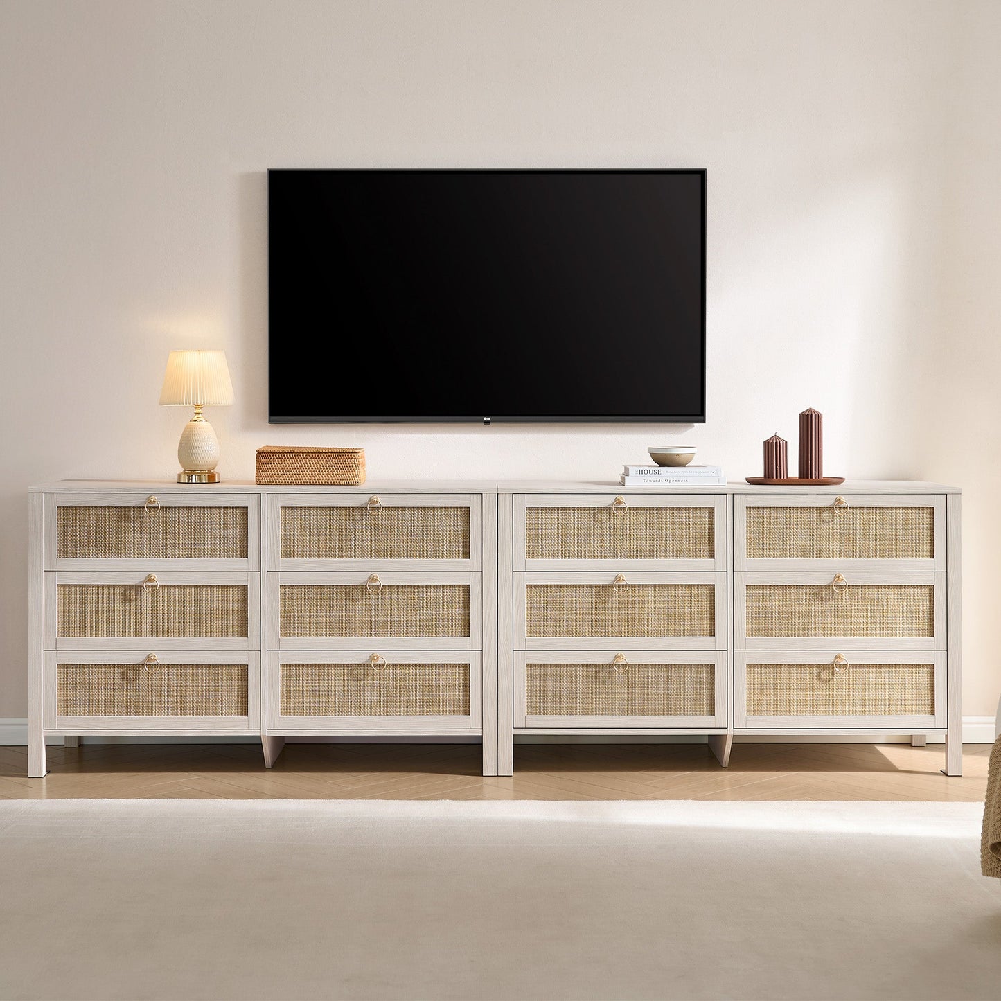 Terra White 6-Drawer Dresser