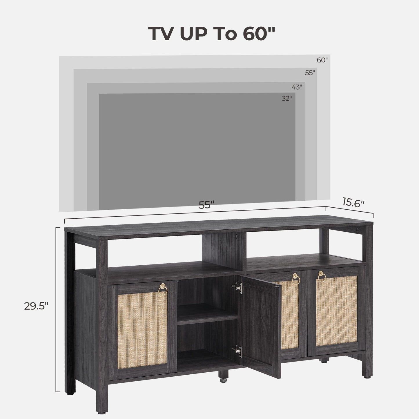 Terra TV Stand up to 60 Inch TV