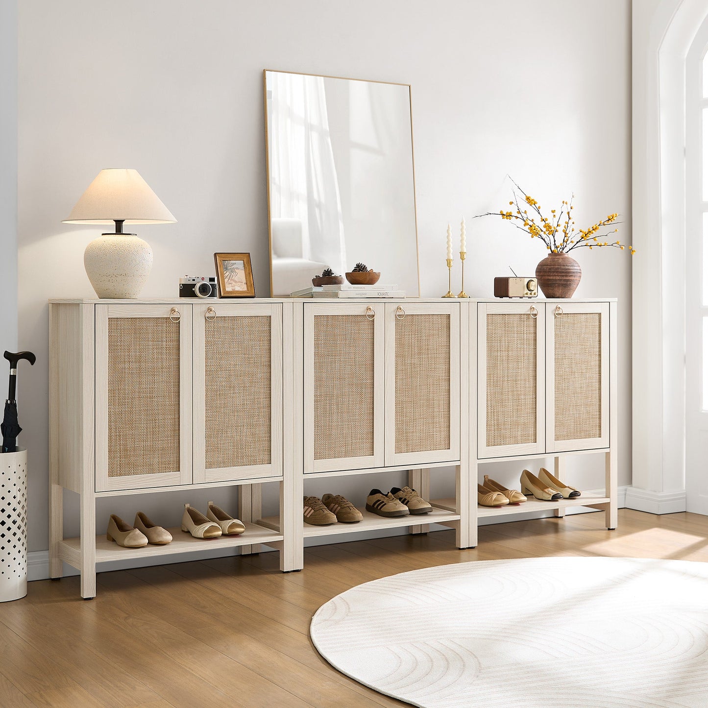 Terra Black Shoe Cabinet, 2 Doors