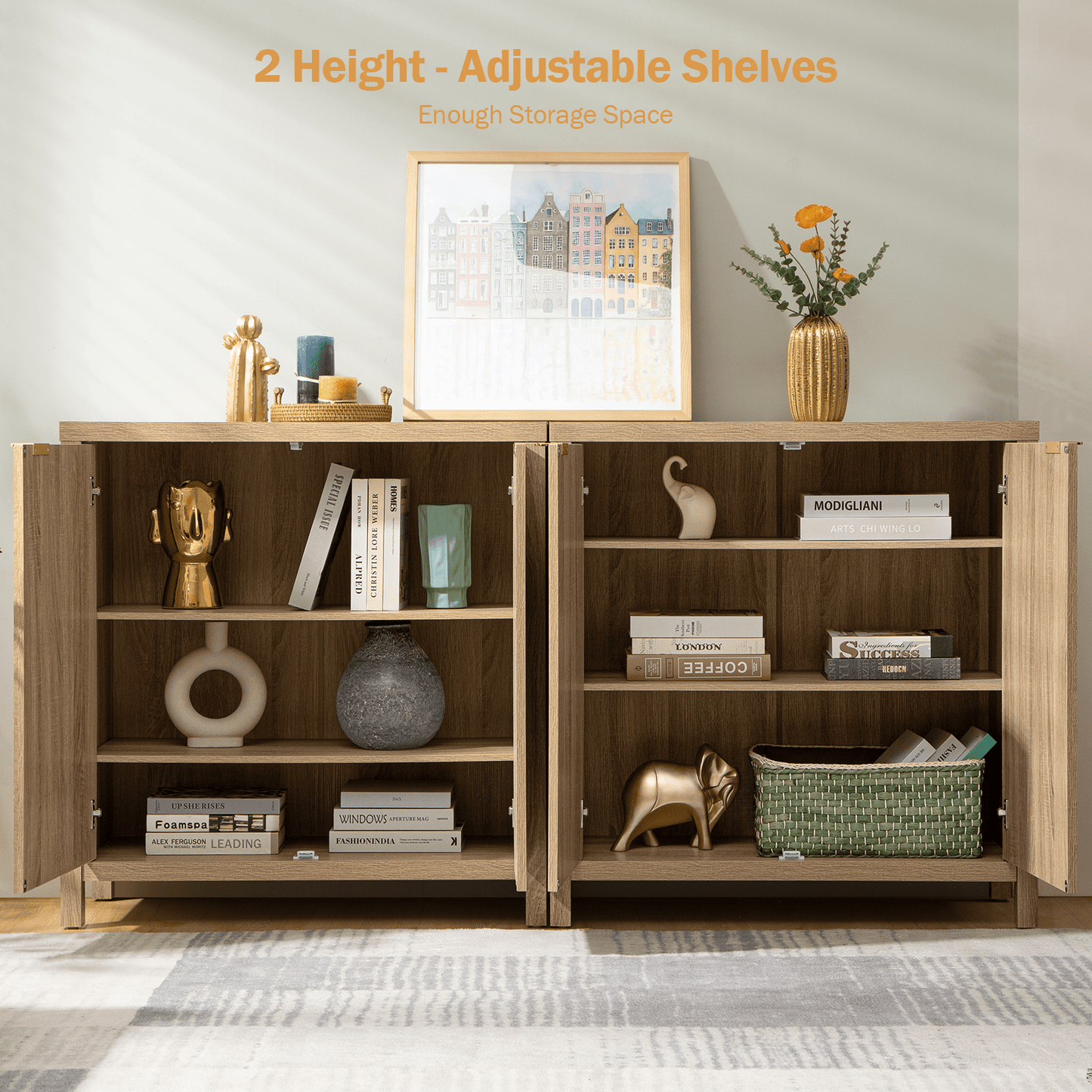 Savanna Buffet Cabinet, Boho Style