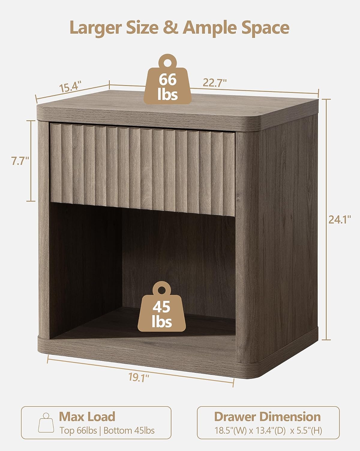 Stria 6-Drawer Dresser and Cas Nightstand Set