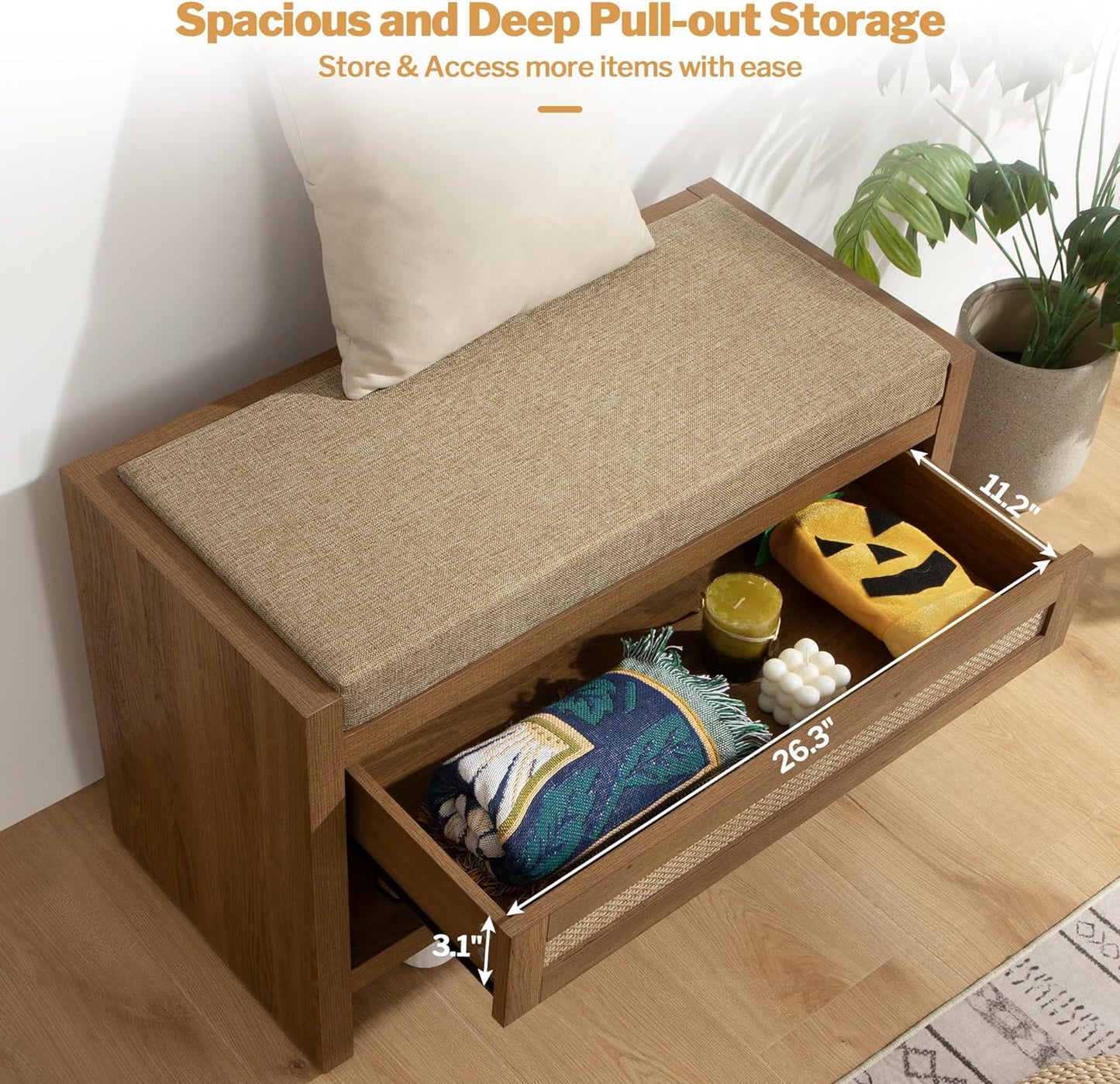 Savanna Shoe Bench with Storage