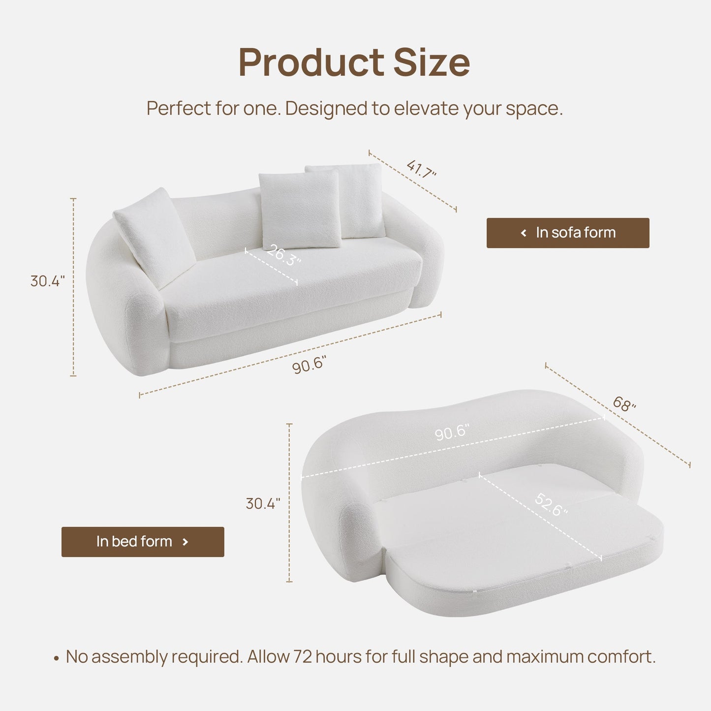 Nimbus 3 Seater Sofa Couch, Dark Grey