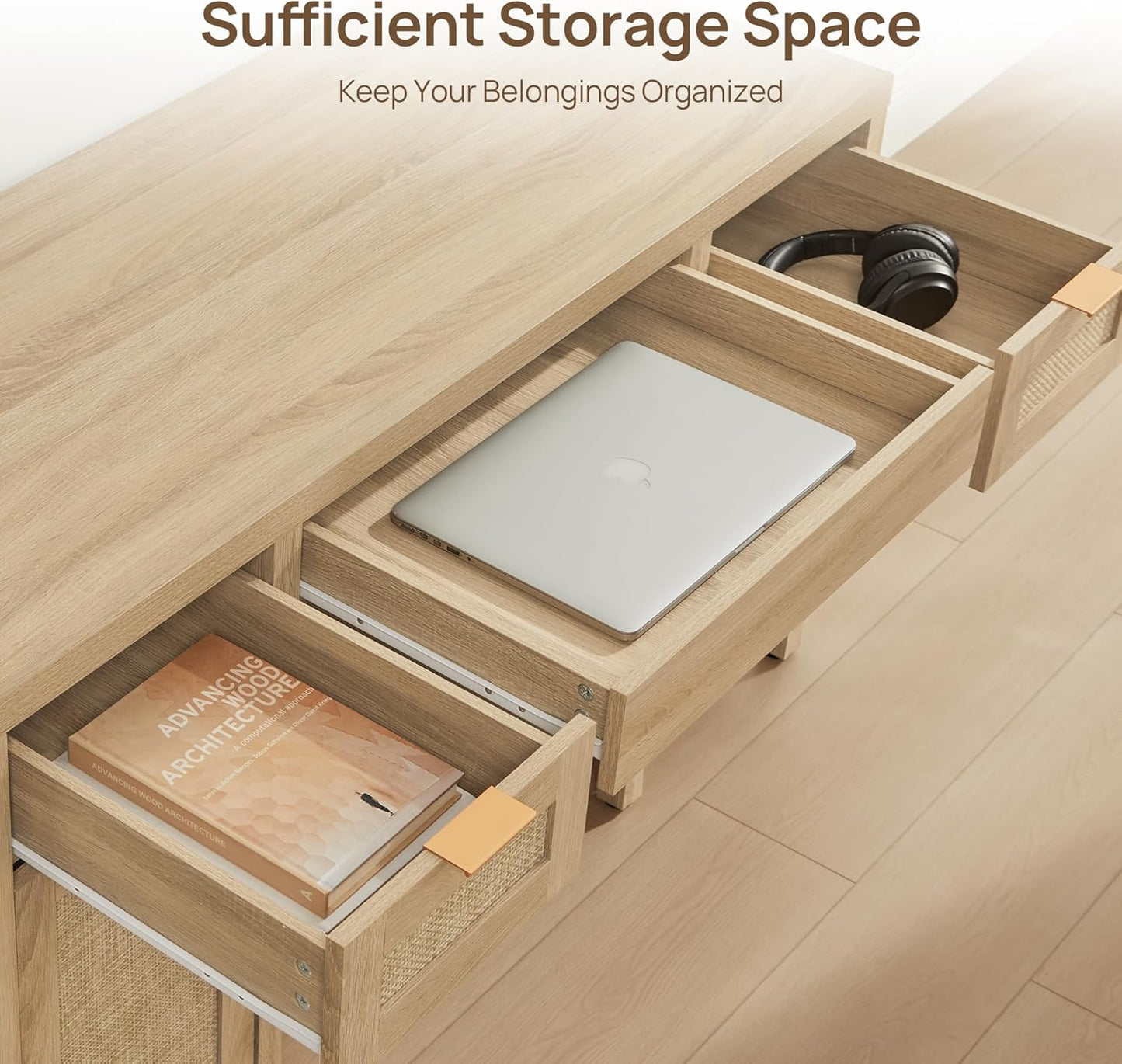Savanna Office Table with Drawers