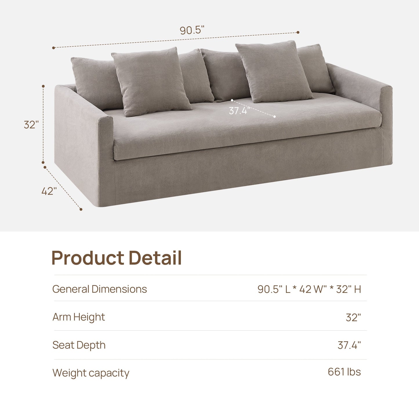 Eira 3 Seater Sofa Couch