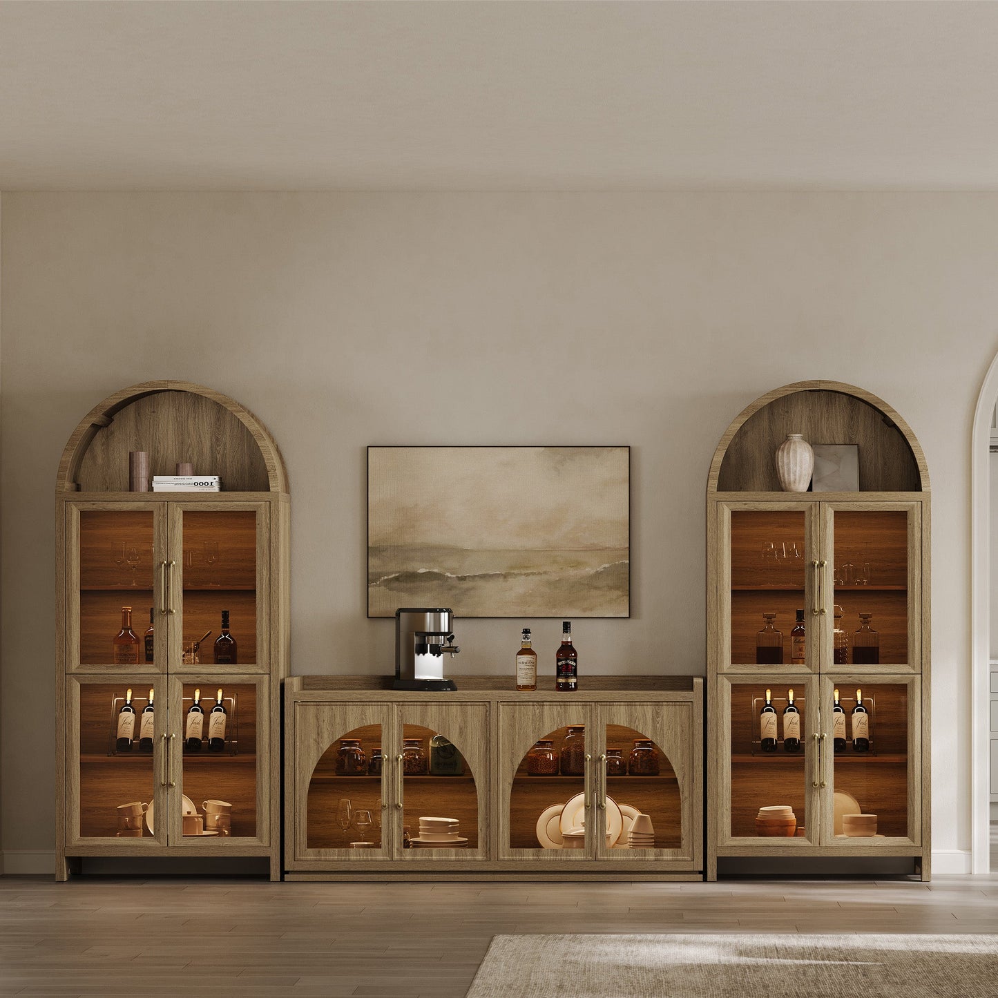 Helio Dining Room Cabinet with Lights
