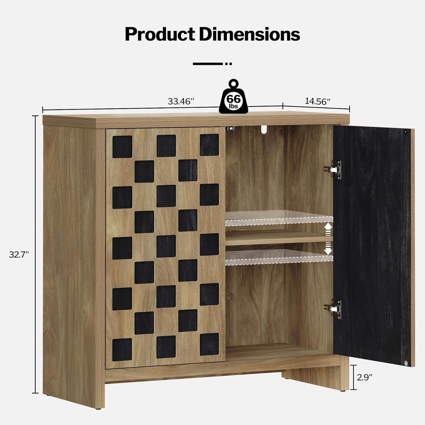 Checkered Sideboard with Doors