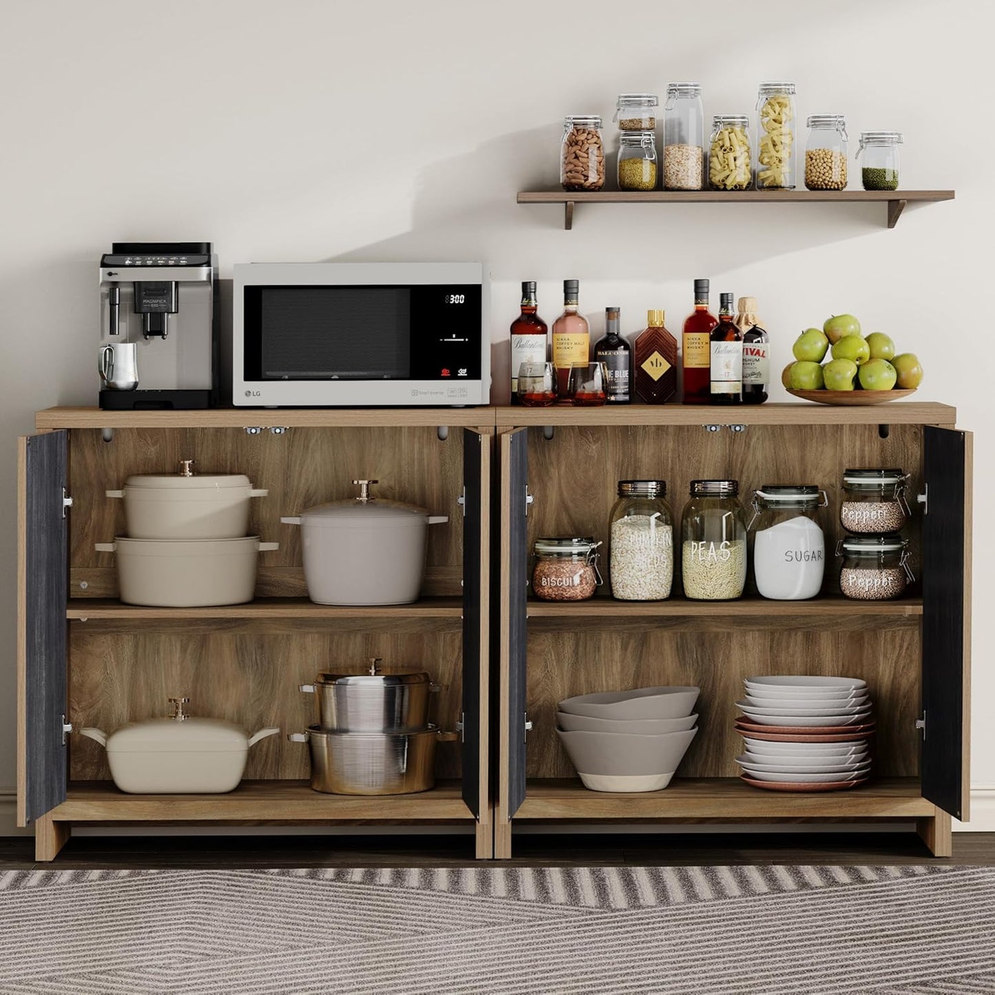 Checkered Sideboard with Doors
