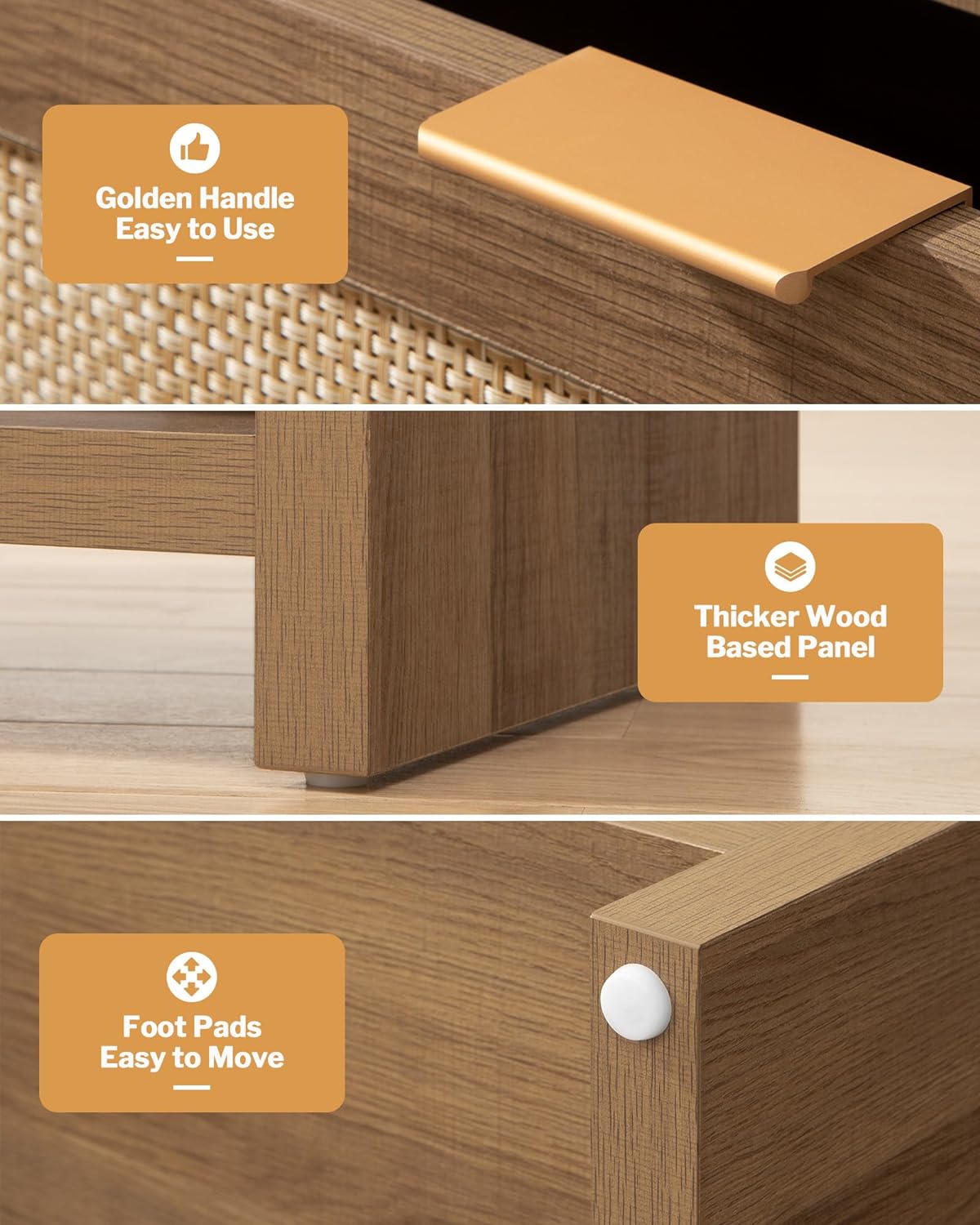 Savanna Nightstand and 6-Drawers Dresser Set