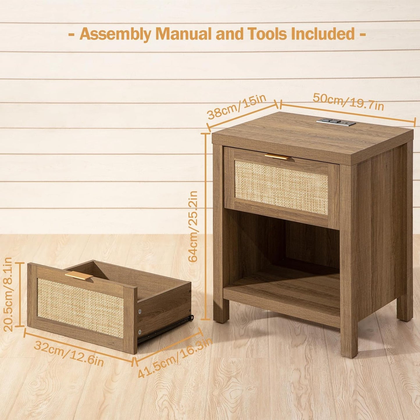 Savanna Cabinet Bedroom Set with Charging Station