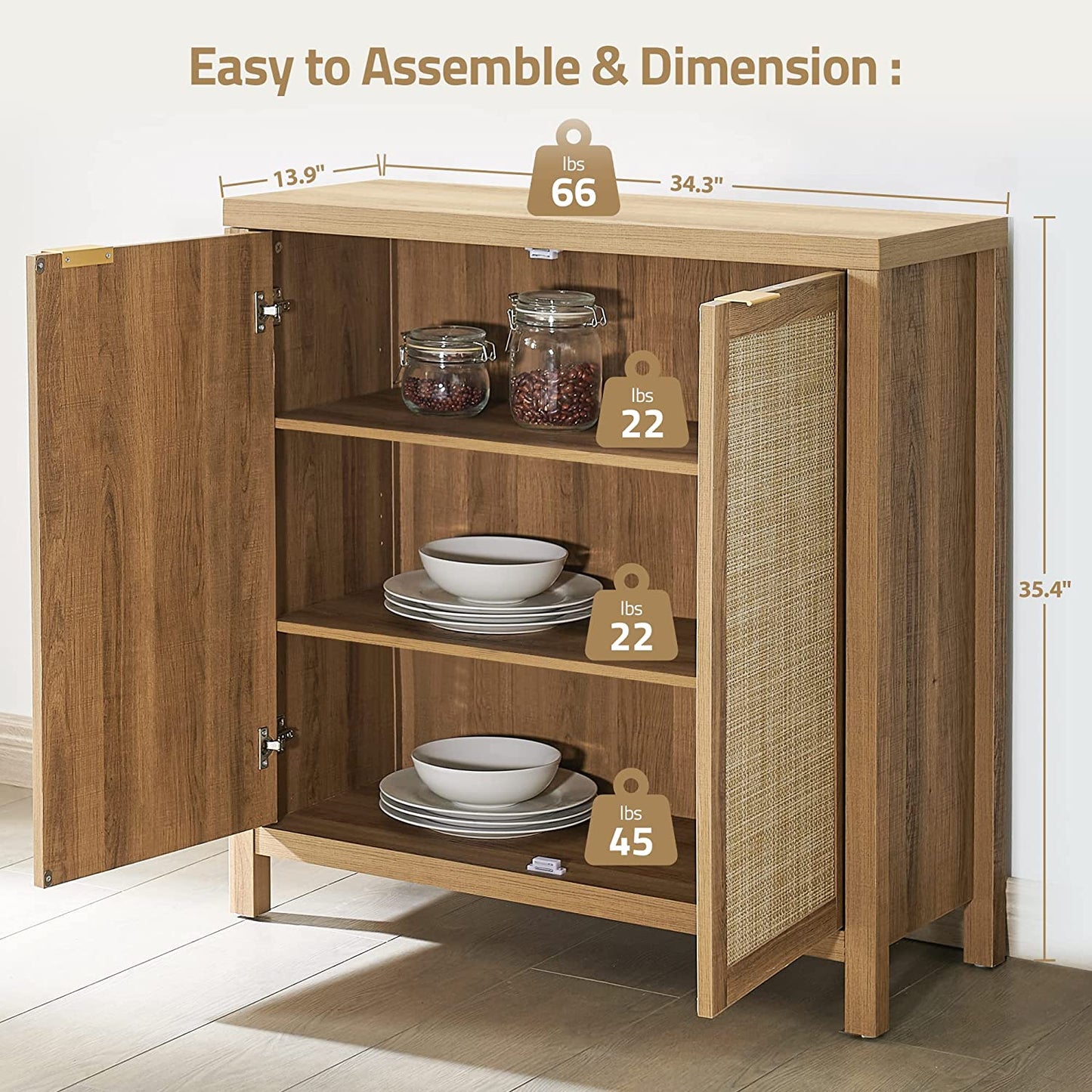Savanna Buffet Cabinet, Boho Style