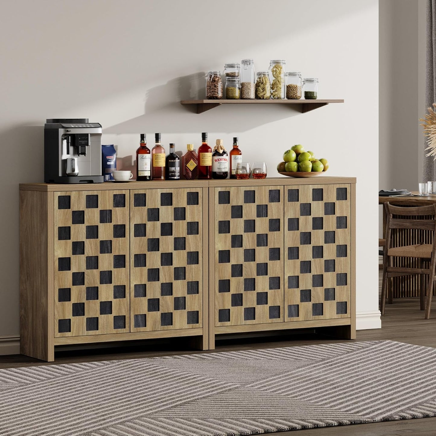 Checkered Sideboard with Doors