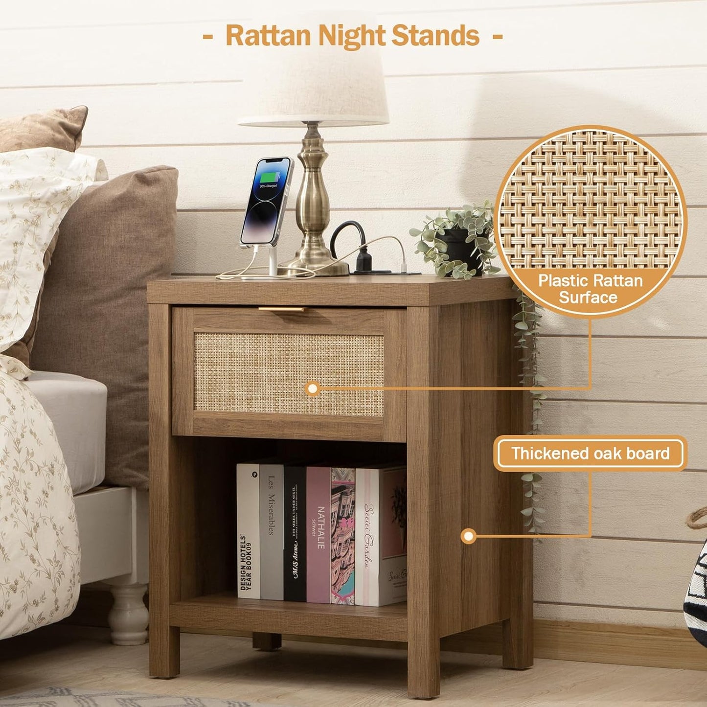 Savanna Cabinet Bedroom Set with Charging Station