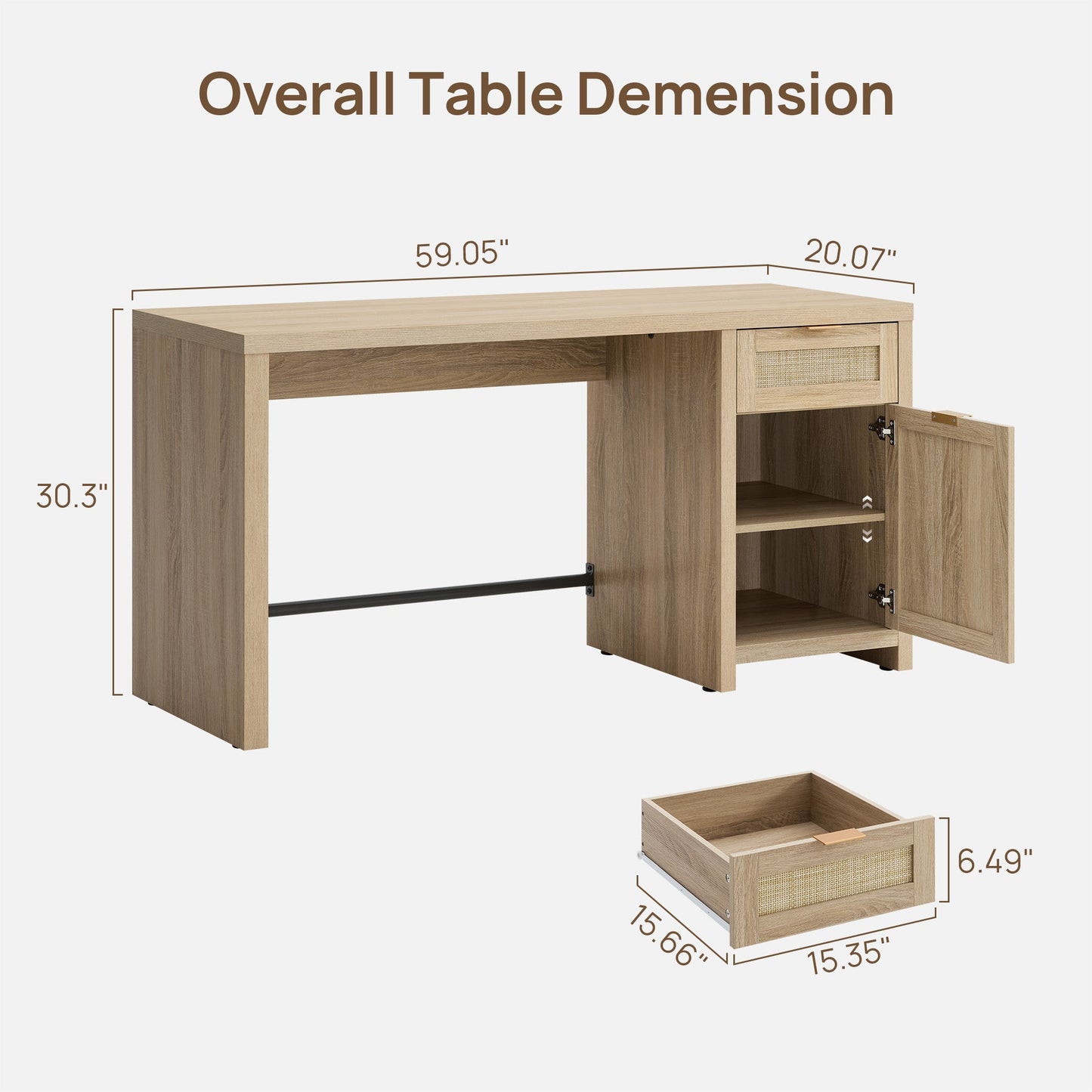 Savanna Office Desk with Storage