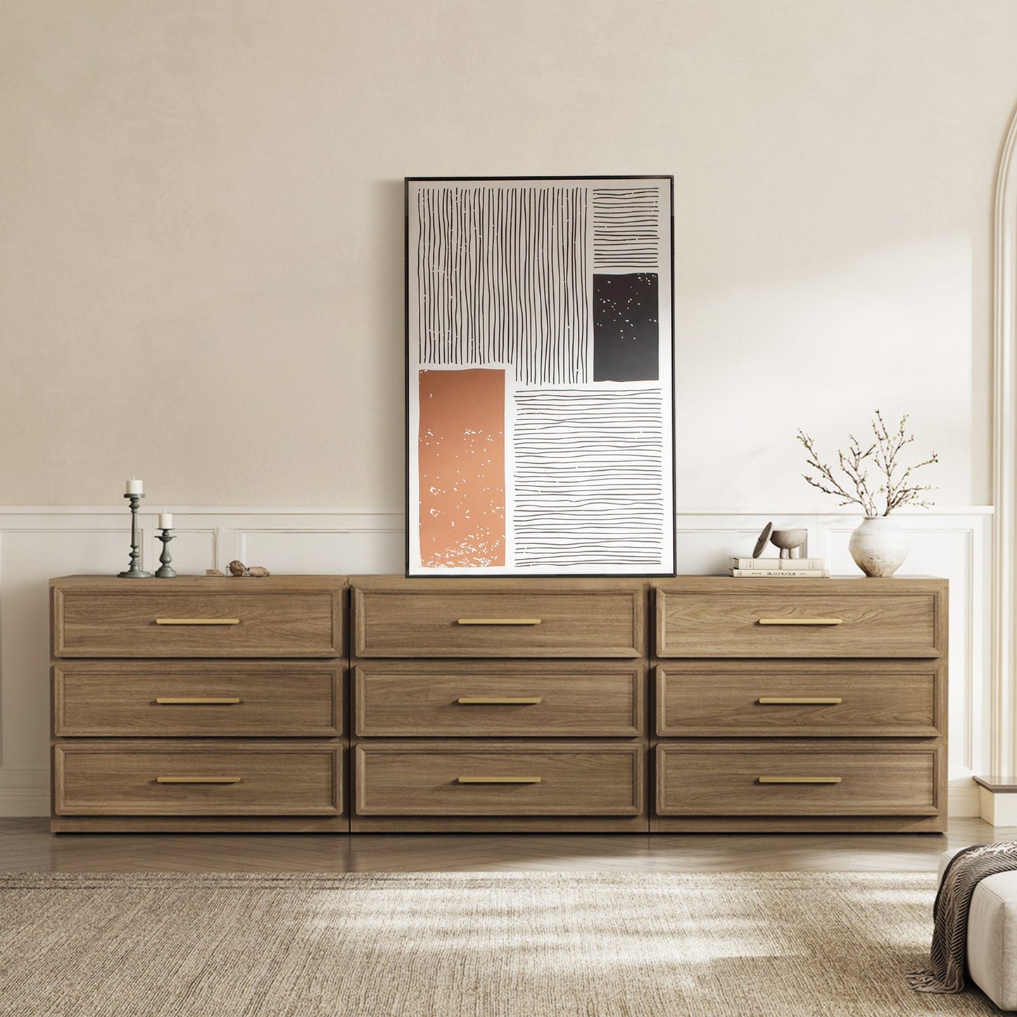 Crescent Modular Dresser and Nightstands Set
