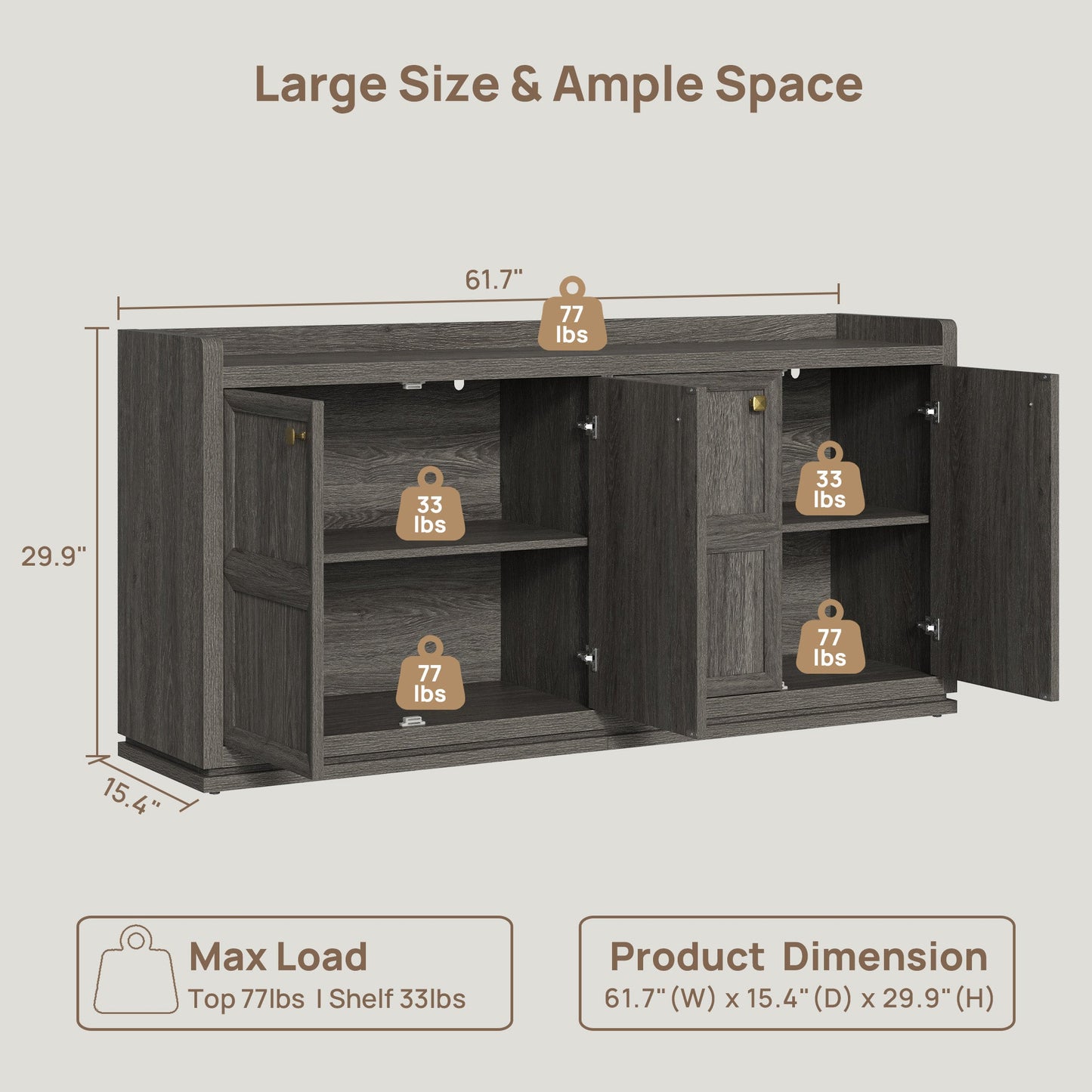 Helio Sideboard with 4 Doors
