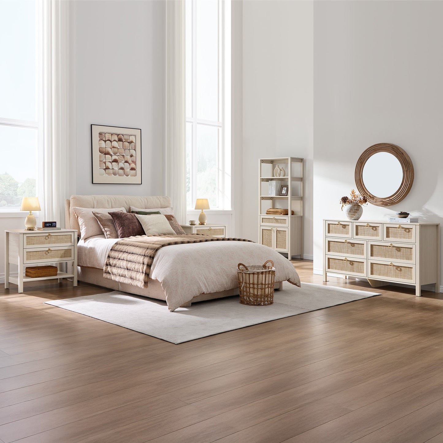 Terra White 7 Drawers Dresser