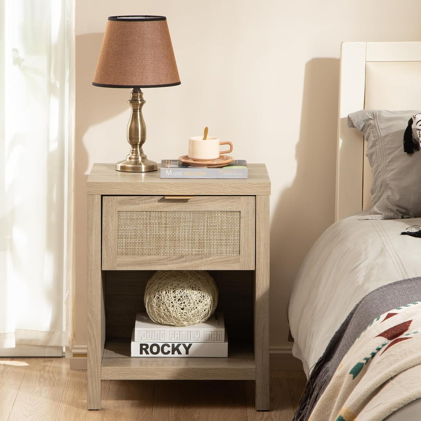Savanna Nightstand and 6-Drawers Dresser Set