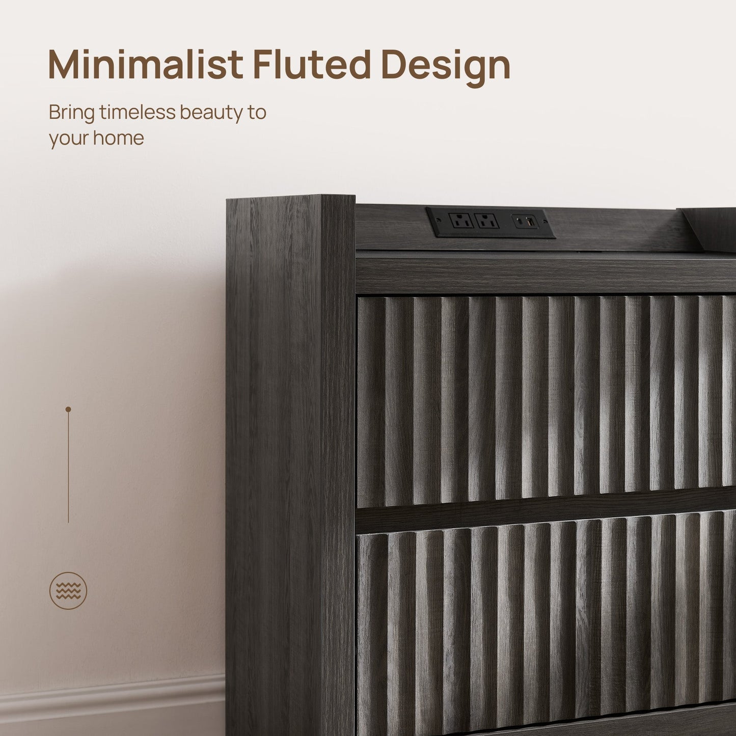 Prelude Night Table with Drawers and Charger