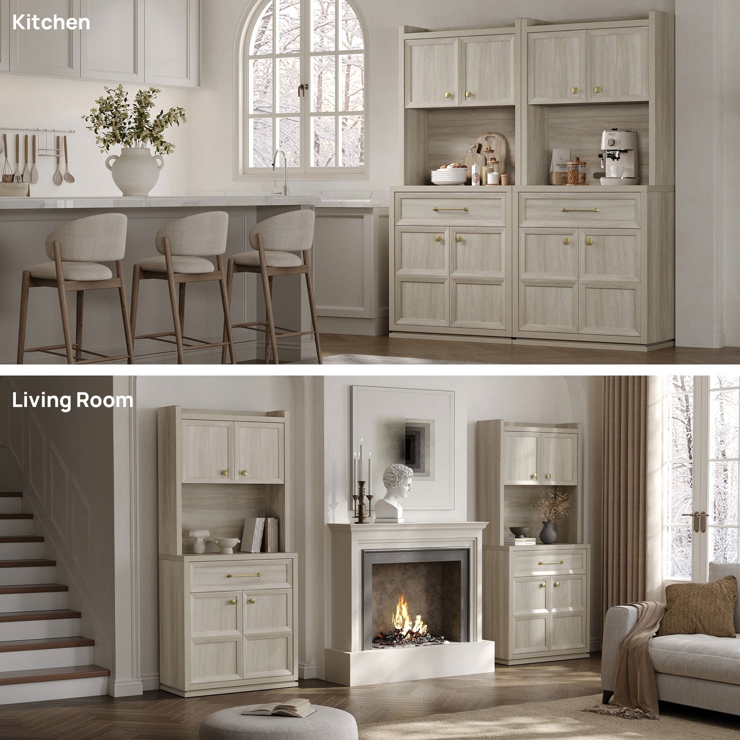 Helio White Pantry Cabinet