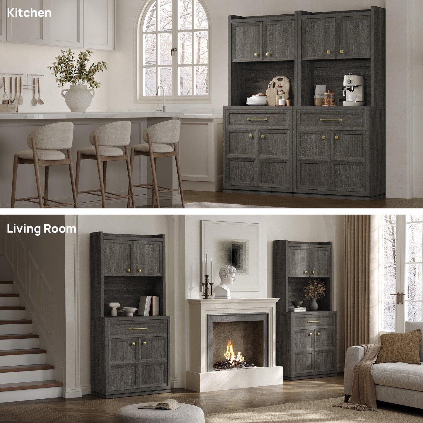 Helio White Pantry Cabinet