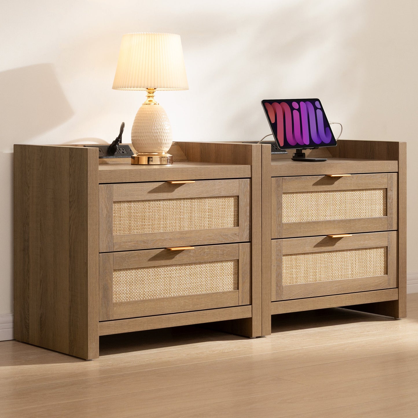 Savanna Nightstand with Charger