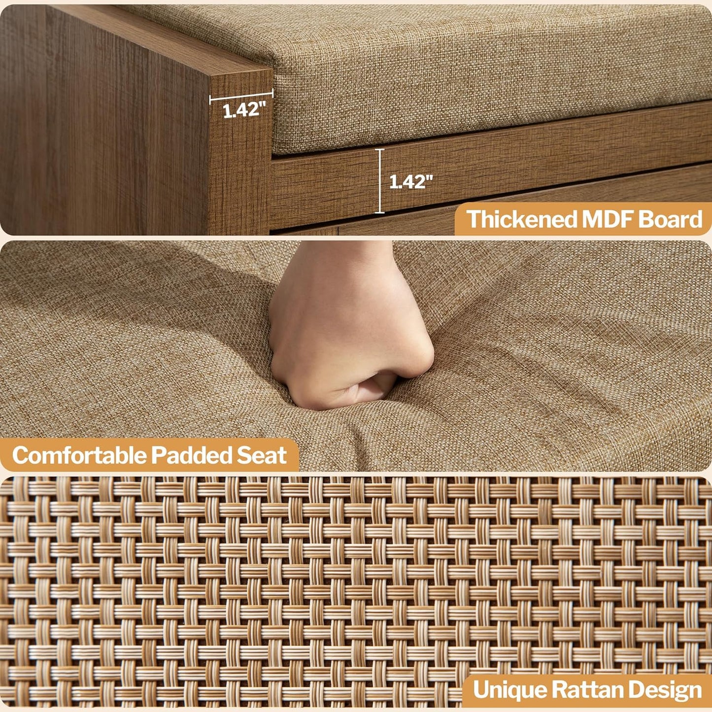 Savanna Shoe Bench with Storage