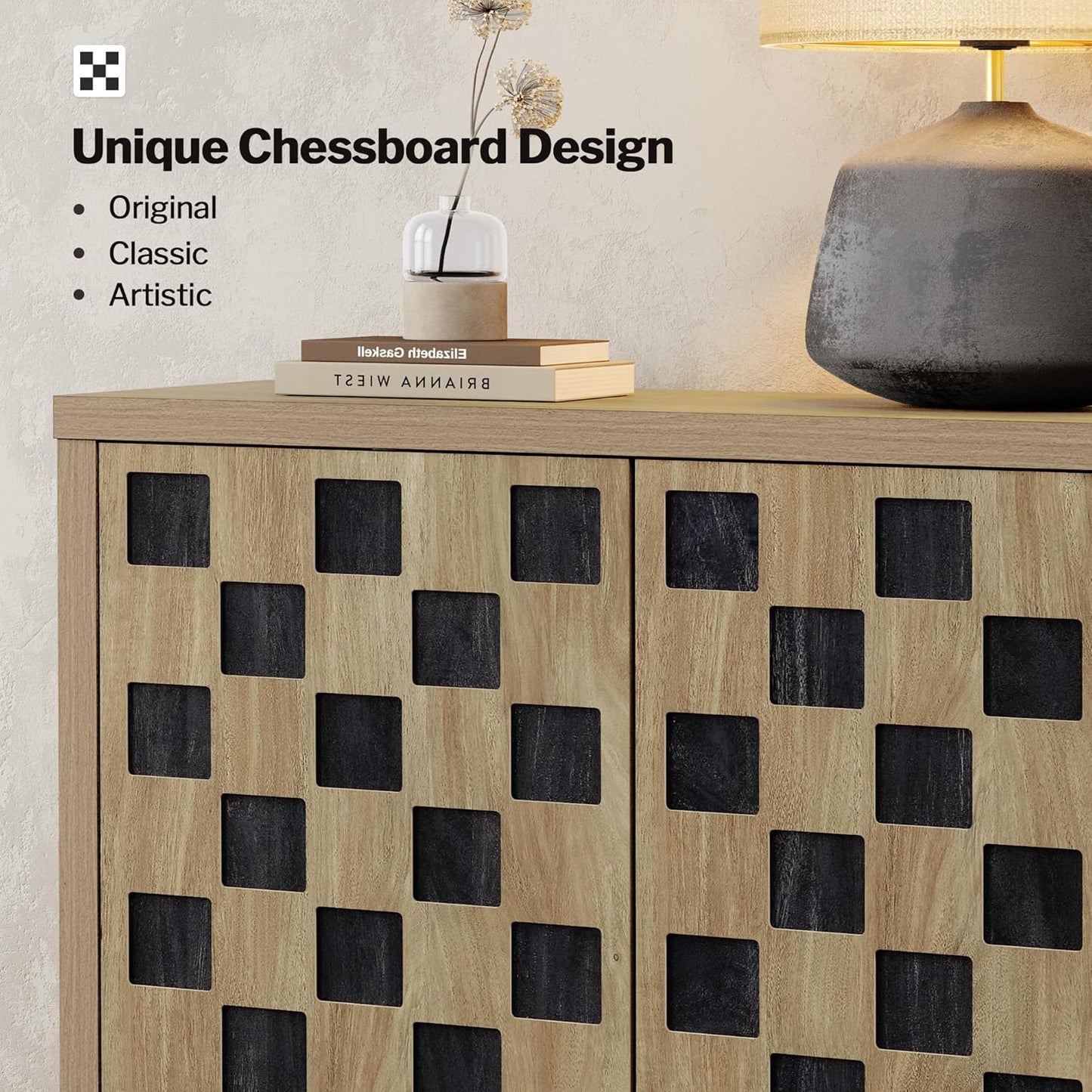 Checkered Sideboard with Doors