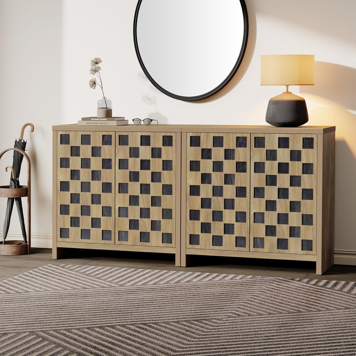 Checkered Sideboard with Doors