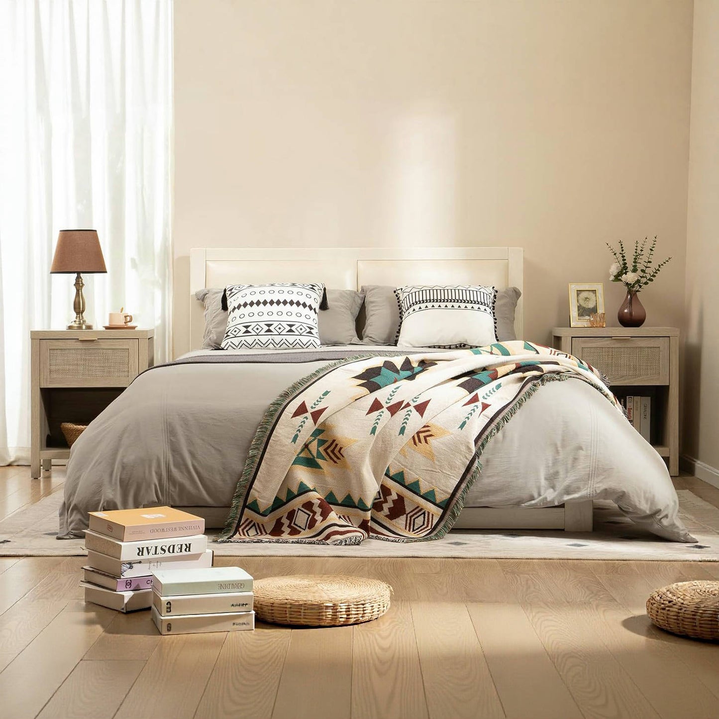 Savanna Nightstand and 6-Drawers Dresser Set