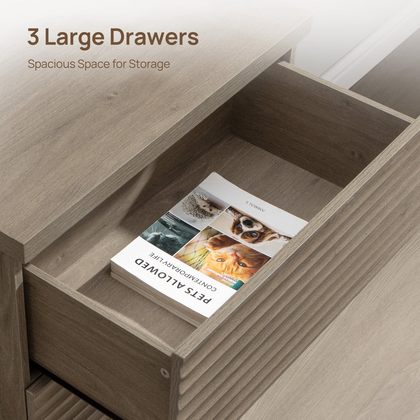 Stria Sideboard with 3 Drawers