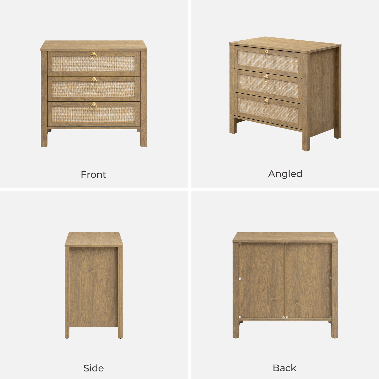 Terra 6 Drawers Dresser And 3 Drawers Nightstands Sets