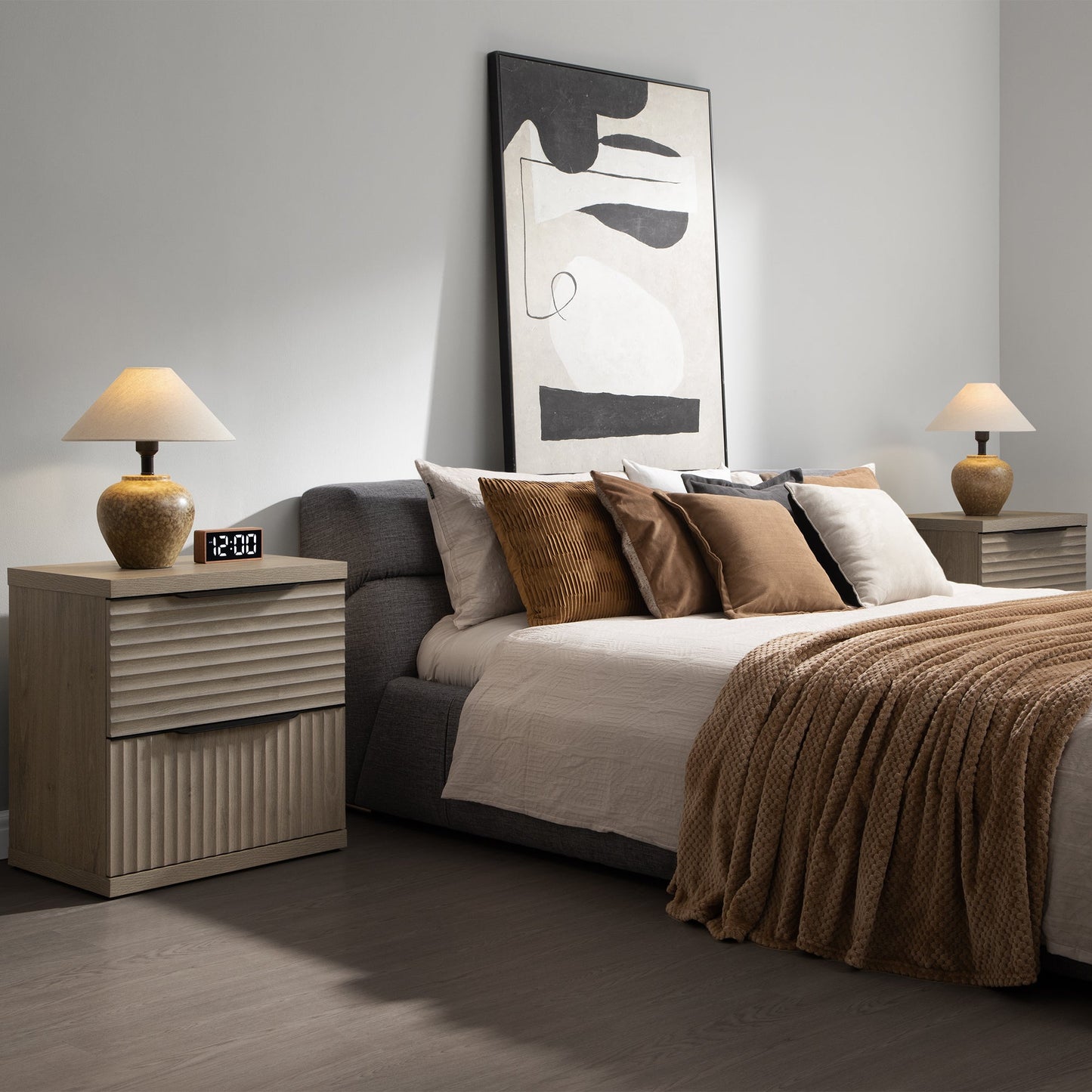 Stria Nightstand with Storage