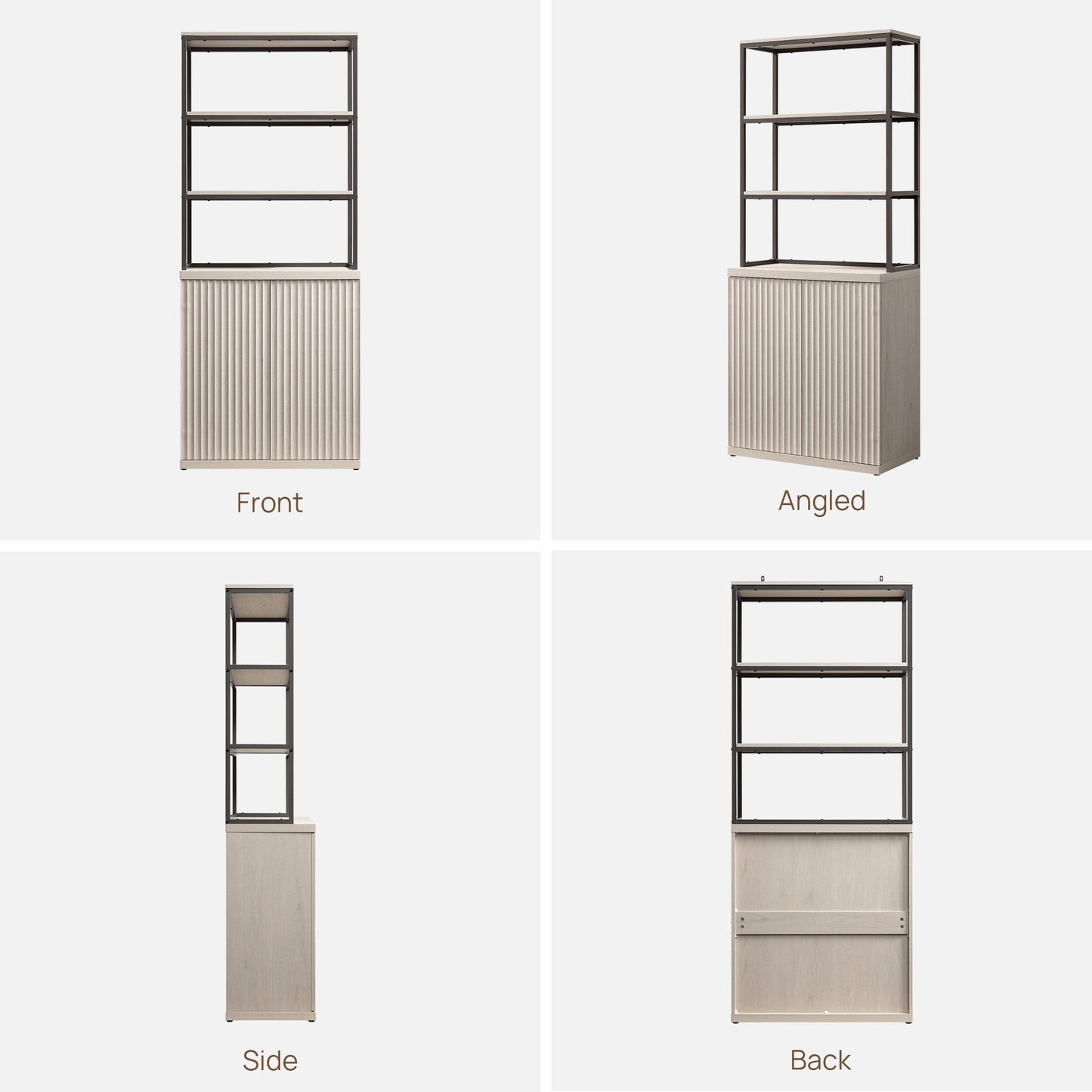 Stria Bookshelf with Storage