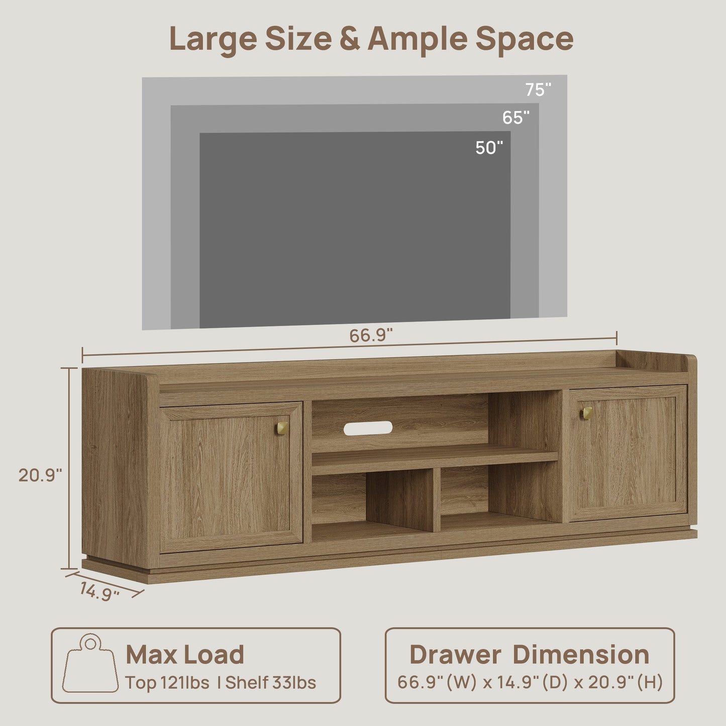 Helio TV Cabinet for 75Inch TV