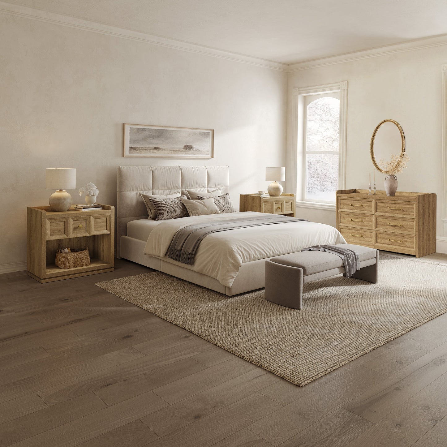 Helio 6 Drawer Dresser and Nightstands Set