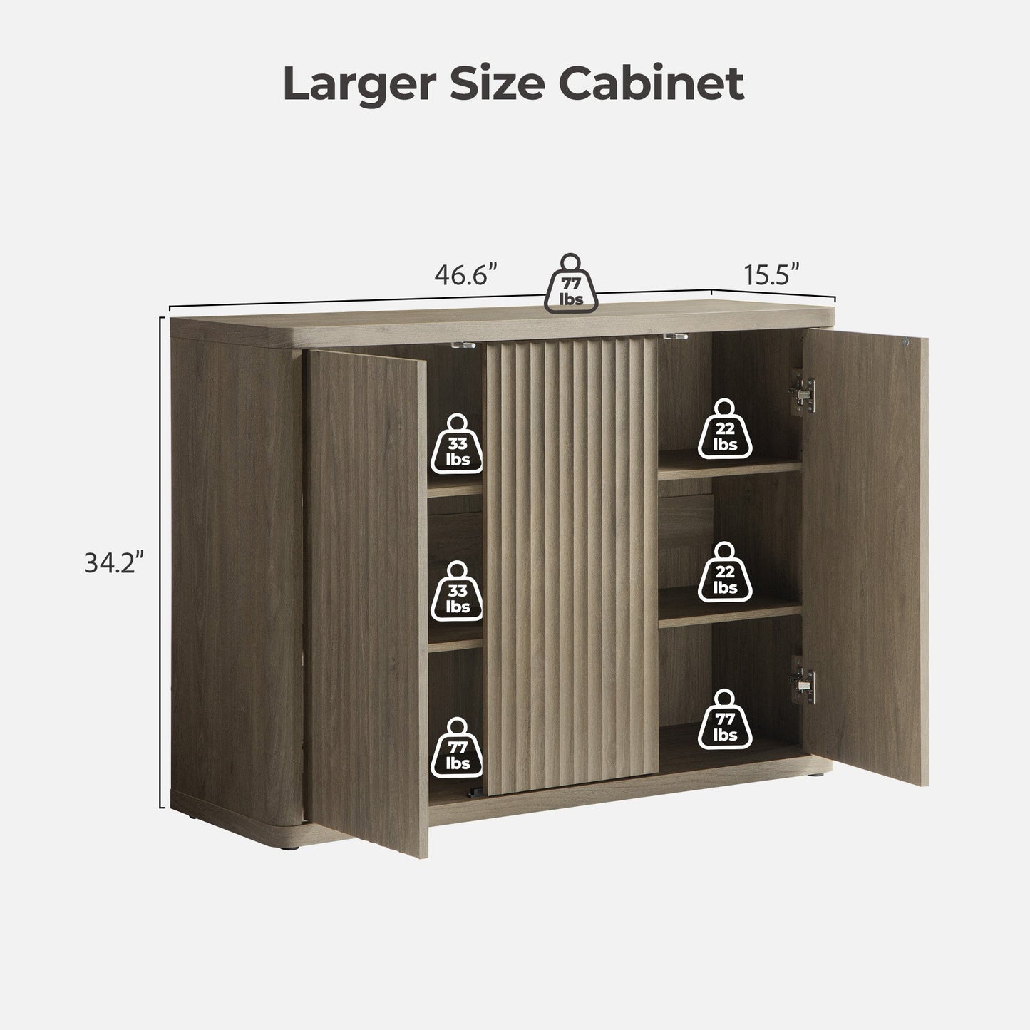 Cas TV Stand with Doors
