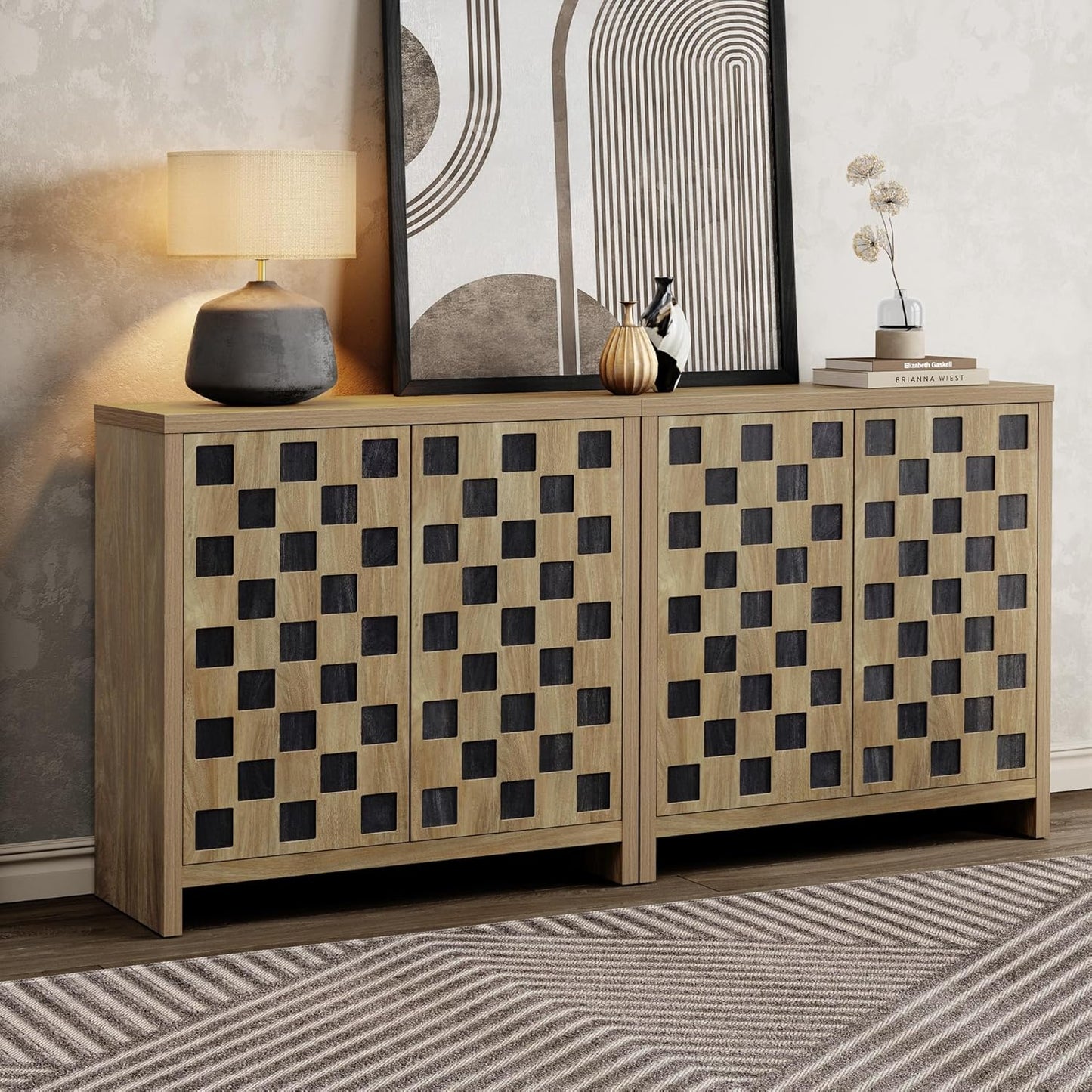 Checkered Sideboard with Doors