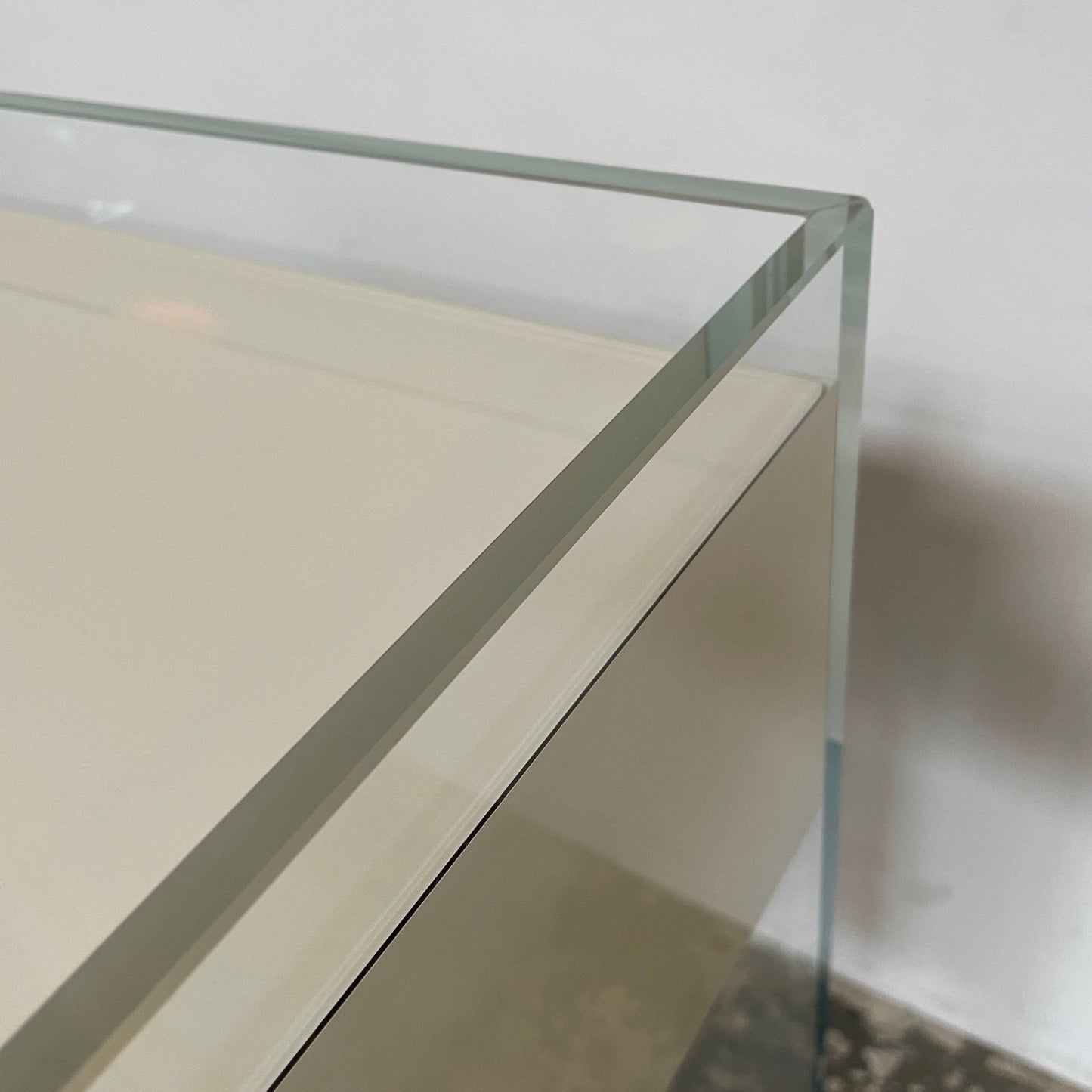 Console en verre flotté