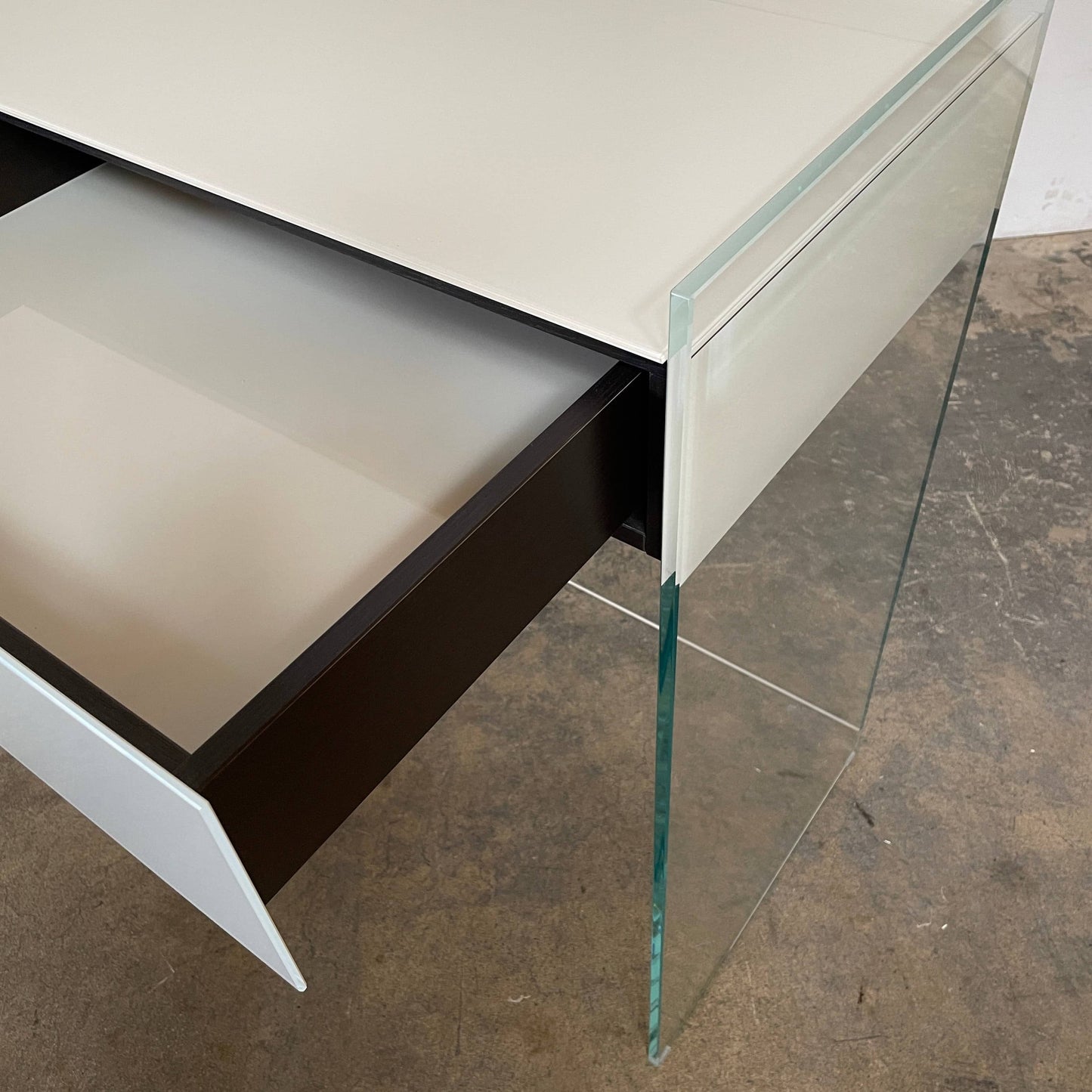 Console en verre flotté