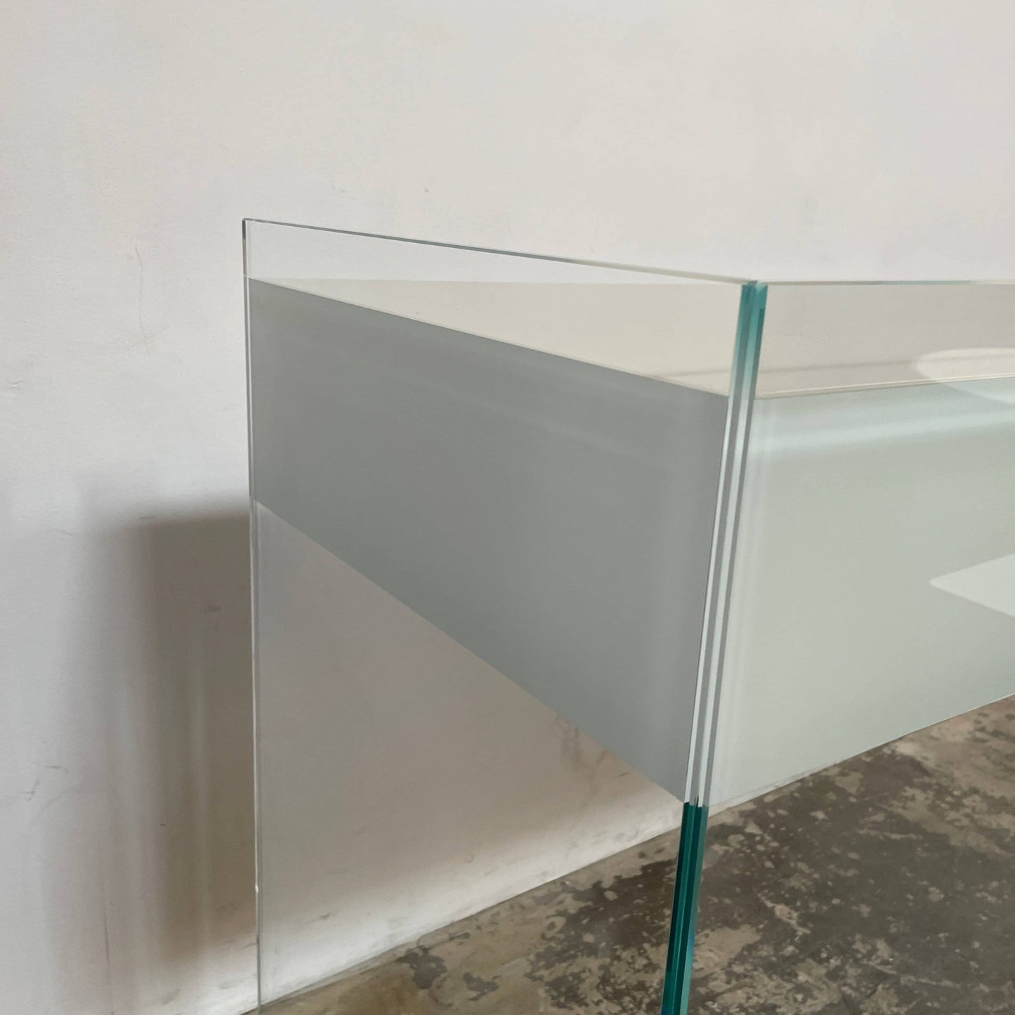 Console en verre flotté