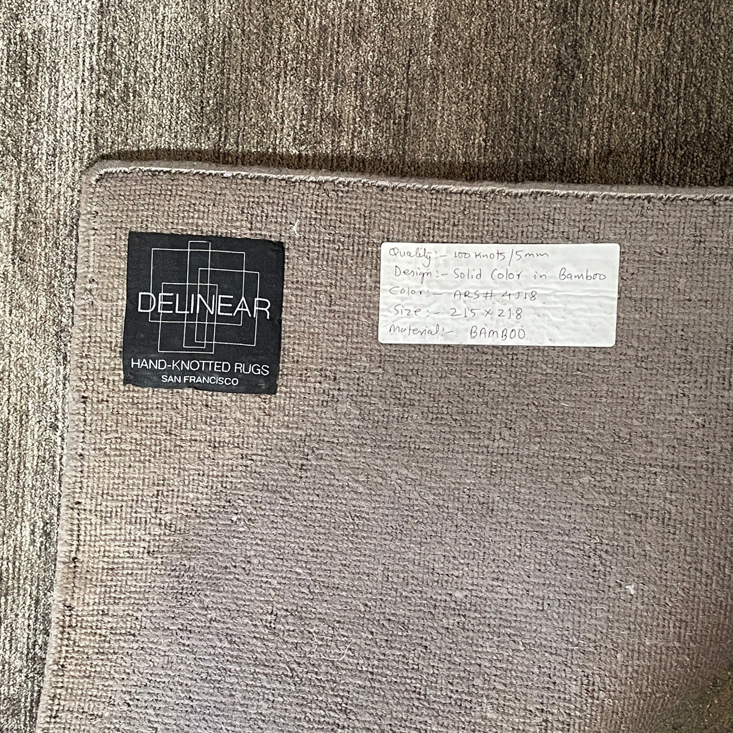 Tapis en bambou Delinear 7'X7'